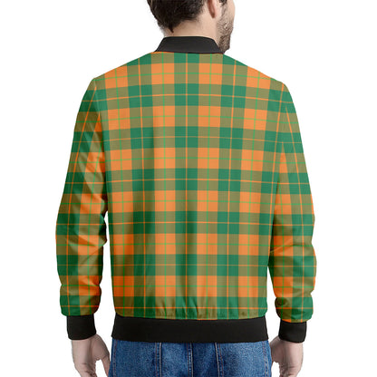 St. Patrick's Day Stewart Plaid Print Men's Bomber Jacket