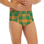 St. Patrick's Day Stewart Plaid Print Men's Briefs