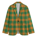 St. Patrick's Day Stewart Plaid Print Men's Cotton Blazer
