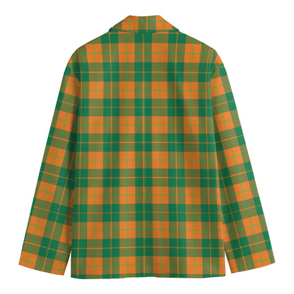 St. Patrick's Day Stewart Plaid Print Men's Cotton Blazer
