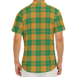 St. Patrick's Day Stewart Plaid Print Men's Deep V-Neck Shirt