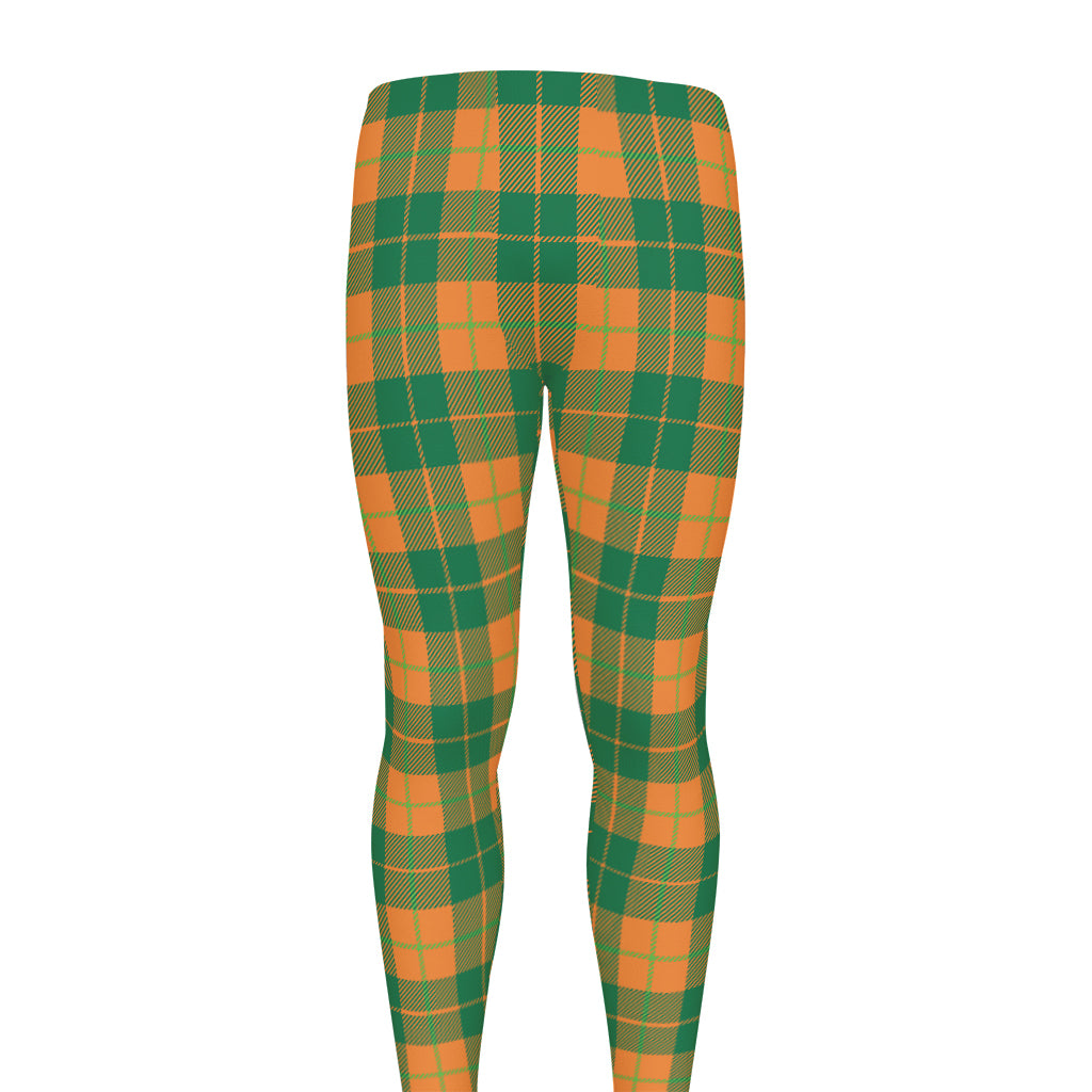 St. Patrick's Day Stewart Plaid Print Men's leggings