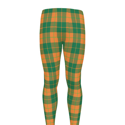 St. Patrick's Day Stewart Plaid Print Men's leggings