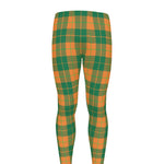 St. Patrick's Day Stewart Plaid Print Men's leggings