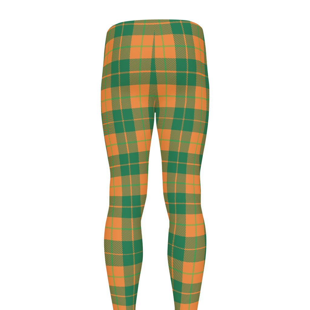 St. Patrick's Day Stewart Plaid Print Men's leggings