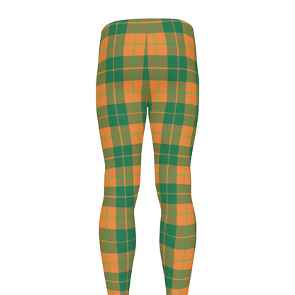 St. Patrick's Day Stewart Plaid Print Men's leggings