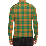 St. Patrick's Day Stewart Plaid Print Men's Long Sleeve Rash Guard
