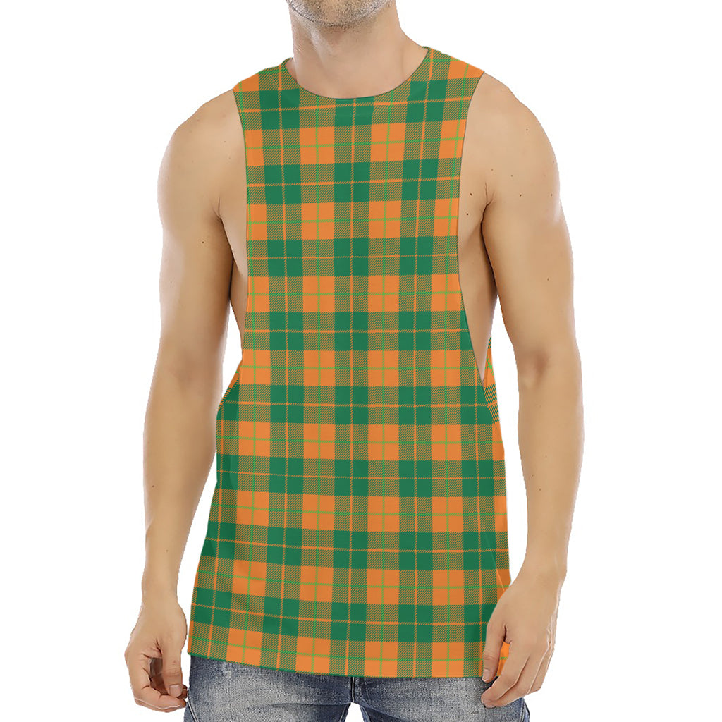 St. Patrick's Day Stewart Plaid Print Men's Muscle Tank Top
