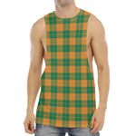 St. Patrick's Day Stewart Plaid Print Men's Muscle Tank Top