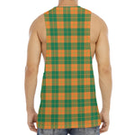 St. Patrick's Day Stewart Plaid Print Men's Muscle Tank Top