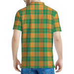 St. Patrick's Day Stewart Plaid Print Men's Polo Shirt