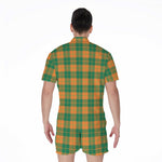 St. Patrick's Day Stewart Plaid Print Men's Rompers