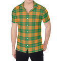 St. Patrick's Day Stewart Plaid Print Men's Shirt