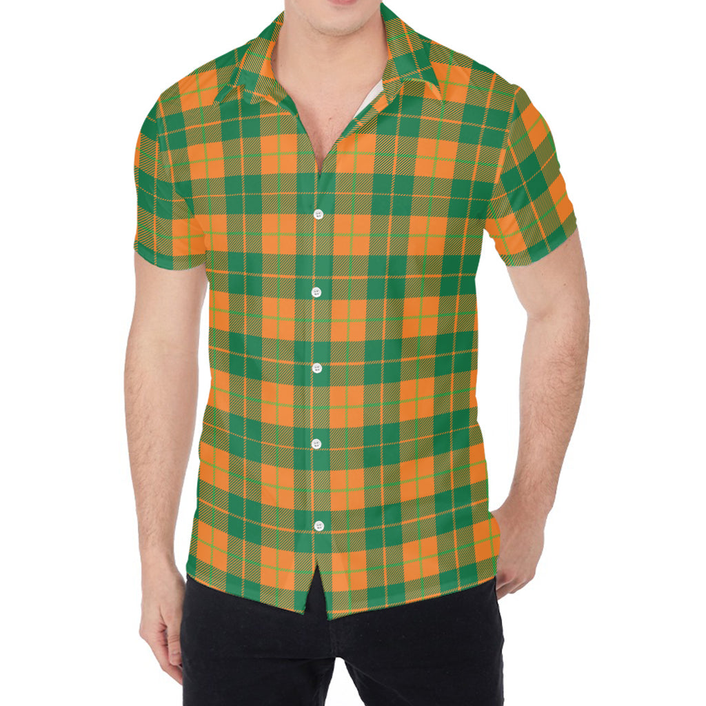 St. Patrick's Day Stewart Plaid Print Men's Shirt