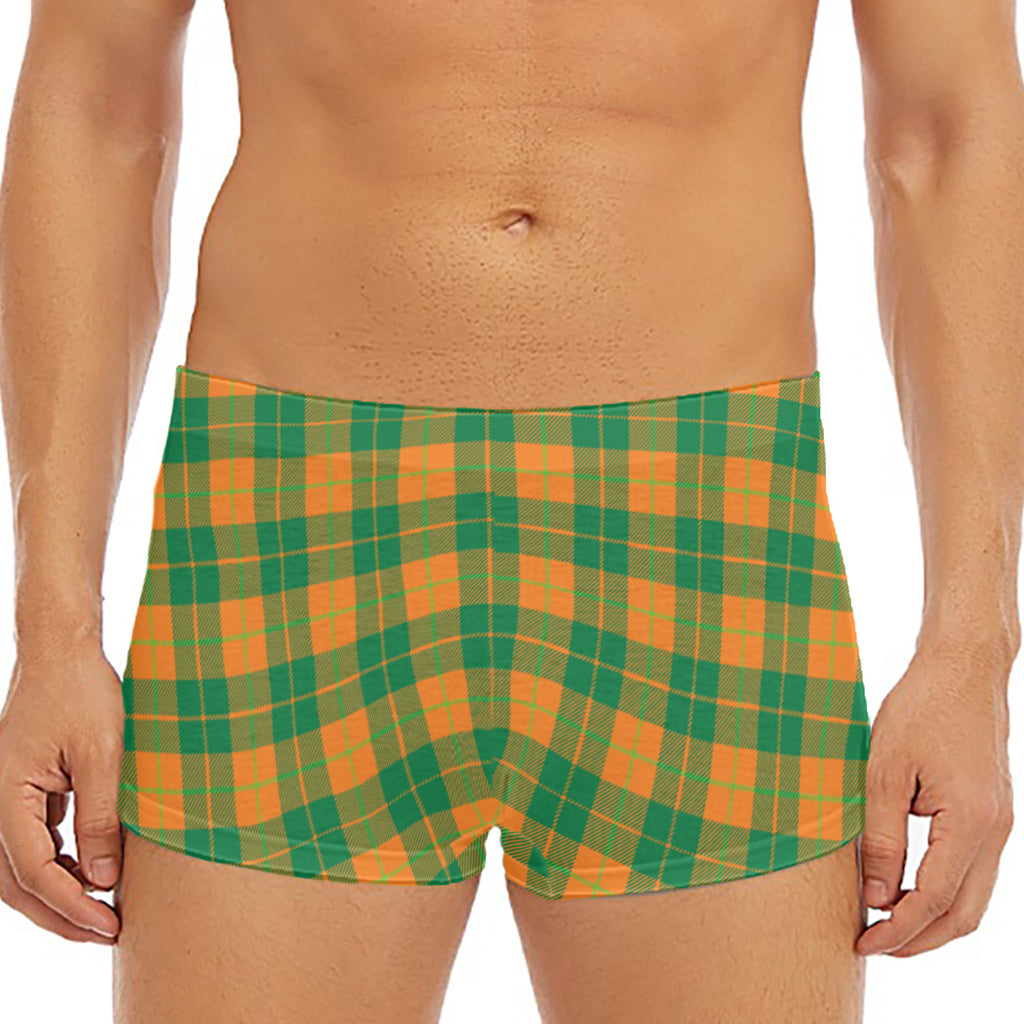 St. Patrick's Day Stewart Plaid Print Men's Short Boxer Briefs