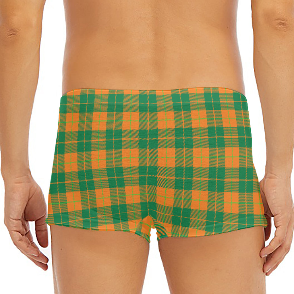 St. Patrick's Day Stewart Plaid Print Men's Short Boxer Briefs
