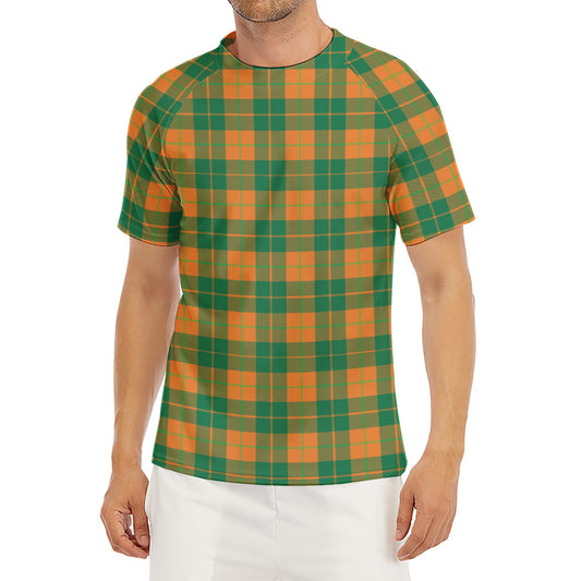 St. Patrick's Day Stewart Plaid Print Men's Short Sleeve Rash Guard