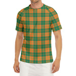 St. Patrick's Day Stewart Plaid Print Men's Short Sleeve Rash Guard