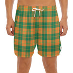 St. Patrick's Day Stewart Plaid Print Men's Split Running Shorts