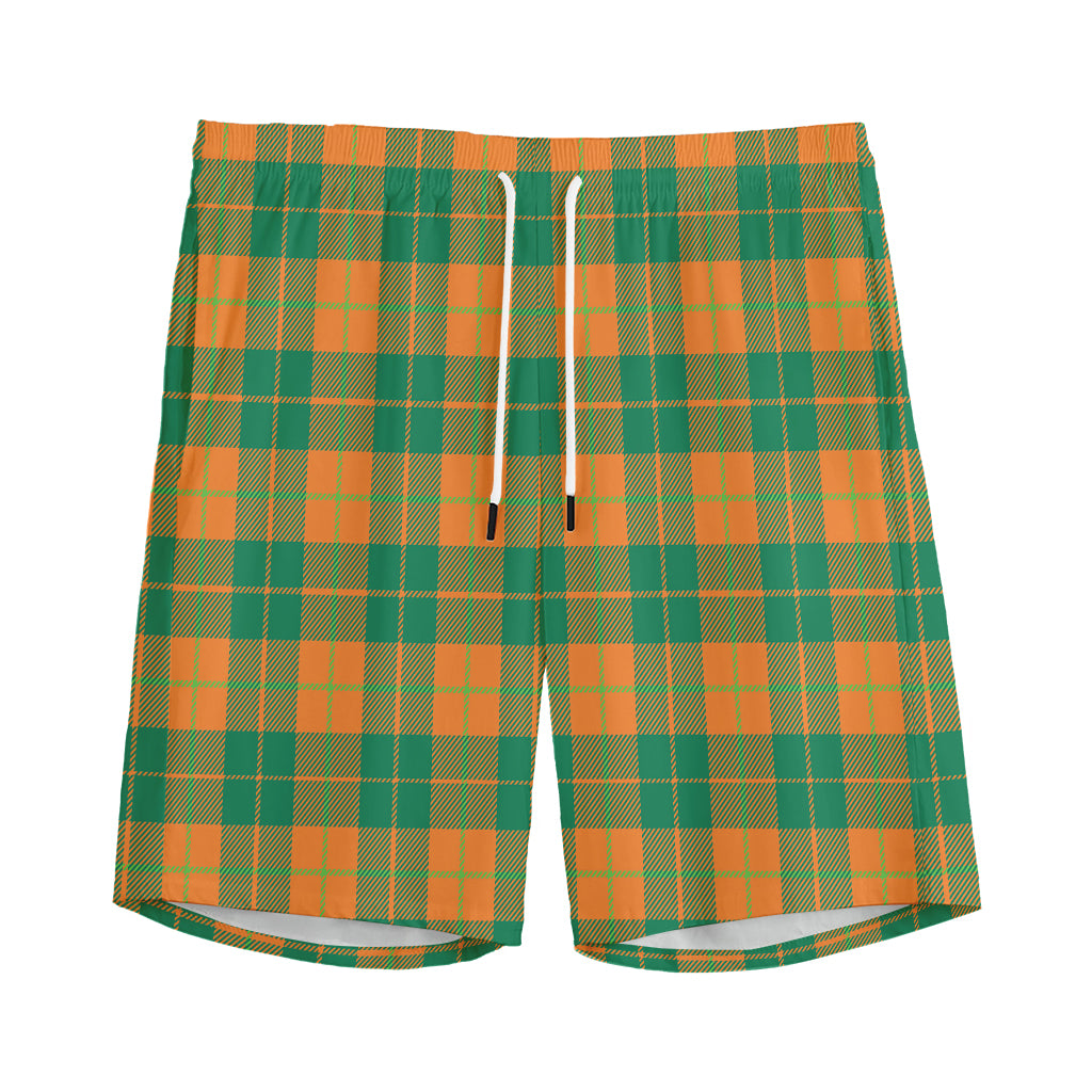 St. Patrick's Day Stewart Plaid Print Men's Sports Shorts