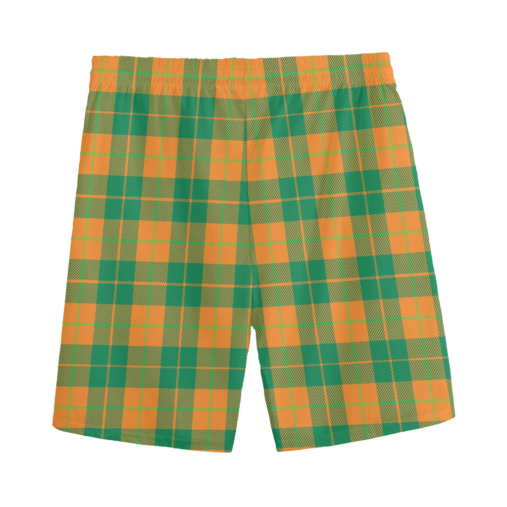 St. Patrick's Day Stewart Plaid Print Men's Sports Shorts