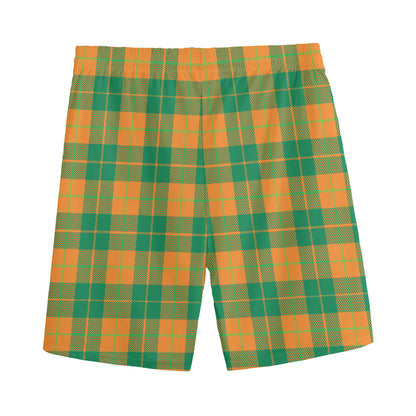 St. Patrick's Day Stewart Plaid Print Men's Sports Shorts