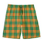 St. Patrick's Day Stewart Plaid Print Men's Swim Trunks