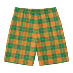St. Patrick's Day Stewart Plaid Print Men's Swim Trunks