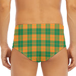 St. Patrick's Day Stewart Plaid Print Men's Triangle Swim Briefs