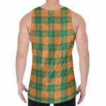St. Patrick's Day Stewart Plaid Print Men's Velvet Tank Top
