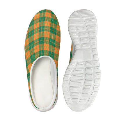 St. Patrick's Day Stewart Plaid Print Mesh Casual Shoes