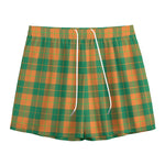 St. Patrick's Day Stewart Plaid Print Mesh Shorts