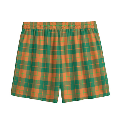 St. Patrick's Day Stewart Plaid Print Mesh Shorts