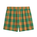 St. Patrick's Day Stewart Plaid Print Mesh Shorts