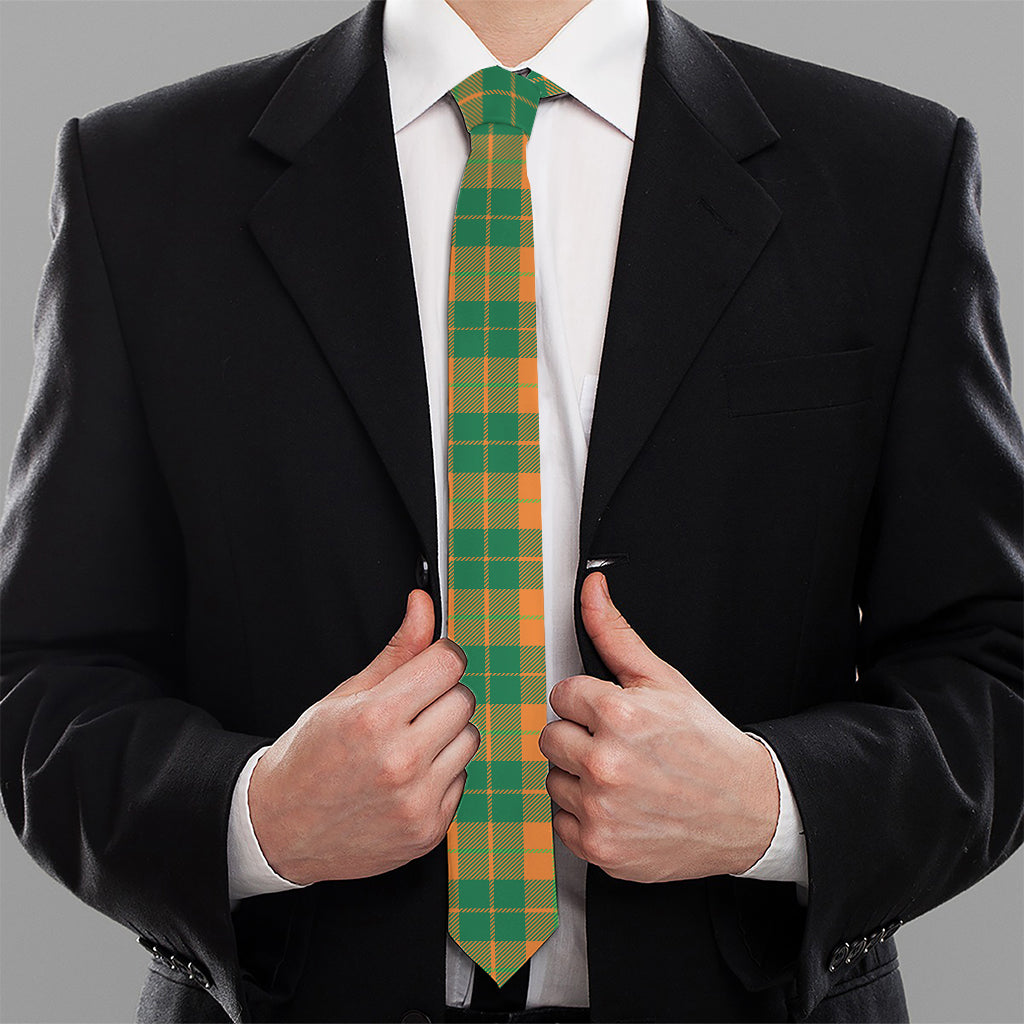 St. Patrick's Day Stewart Plaid Print Necktie