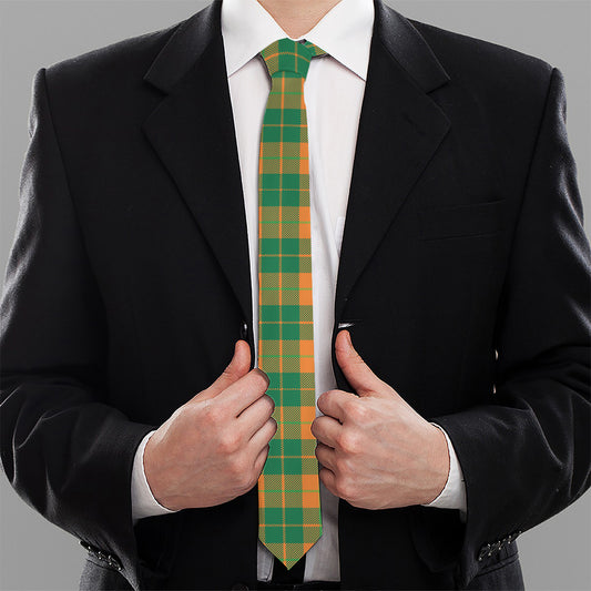 St. Patrick's Day Stewart Plaid Print Necktie