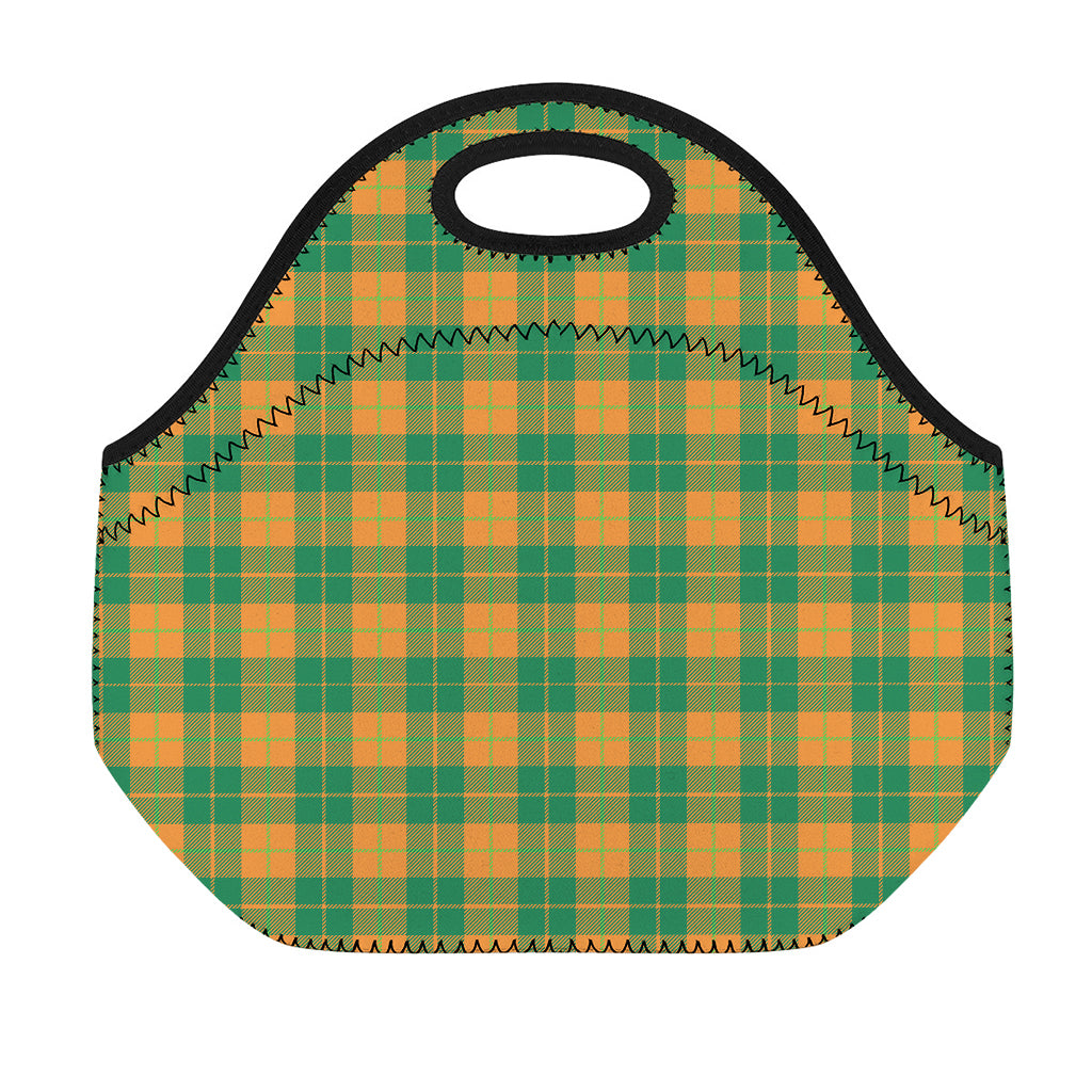 St. Patrick's Day Stewart Plaid Print Neoprene Lunch Bag