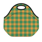 St. Patrick's Day Stewart Plaid Print Neoprene Lunch Bag