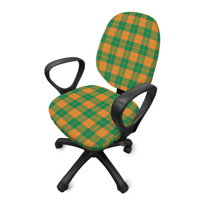St. Patrick's Day Stewart Plaid Print Office Chair Cover