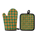 St. Patrick's Day Stewart Plaid Print Oven Mitt And Pot Holder Set