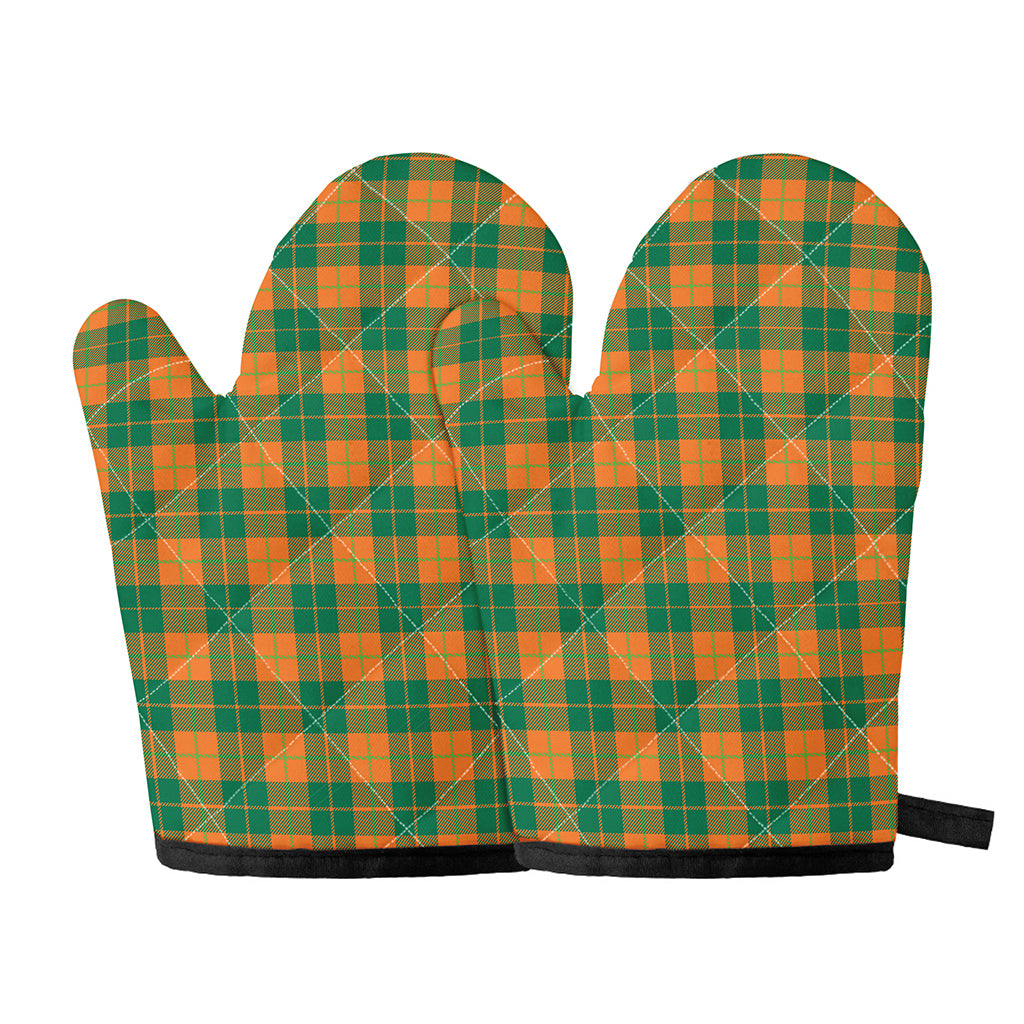 St. Patrick's Day Stewart Plaid Print Oven Mitts