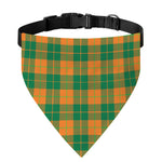 St. Patrick's Day Stewart Plaid Print Over The Collar Dog Bandana
