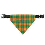 St. Patrick's Day Stewart Plaid Print Over The Collar Dog Bandana