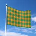 St. Patrick's Day Stewart Plaid Print Polyester Flag
