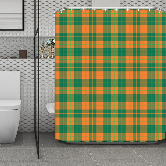 St. Patrick's Day Stewart Plaid Print Polyester Shower Curtain