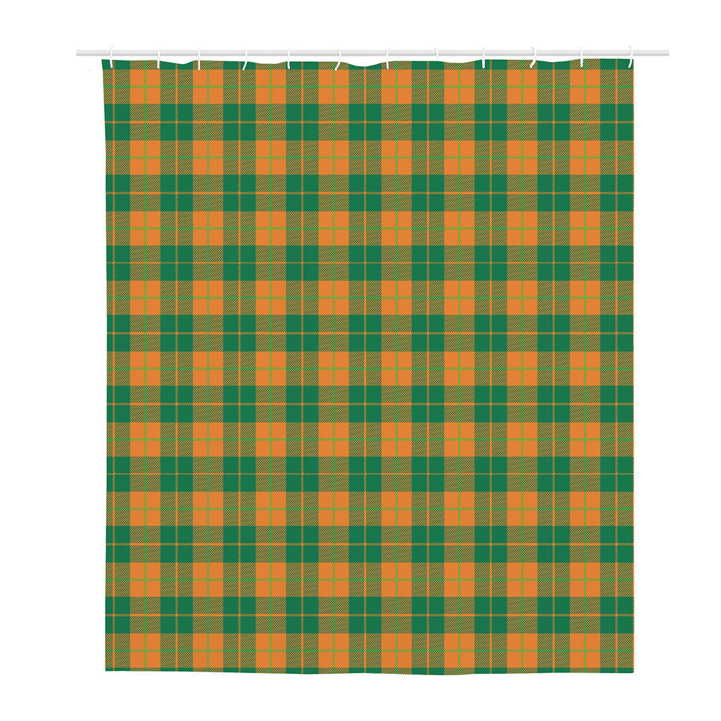 St. Patrick's Day Stewart Plaid Print Polyester Shower Curtain
