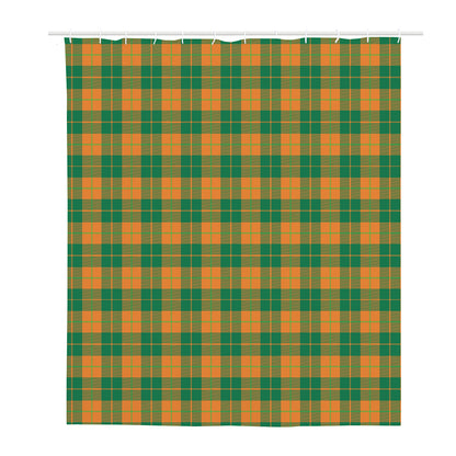 St. Patrick's Day Stewart Plaid Print Polyester Shower Curtain