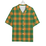 St. Patrick's Day Stewart Plaid Print Rayon Hawaiian Shirt