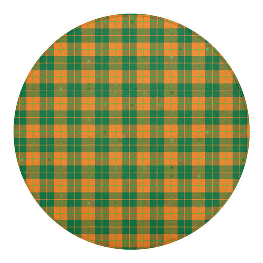 St. Patrick's Day Stewart Plaid Print Round Blanket