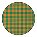 St. Patrick's Day Stewart Plaid Print Round Floor Mat